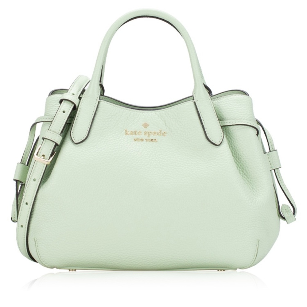 NWT - Kate Spade Dumpling Small Satchel Leather Bag - Light Olive Mint Green